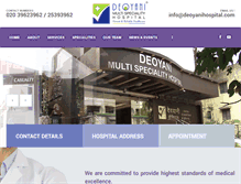 Tablet Screenshot of deoyanihospital.com